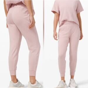 RARE Lululemon LA Warm Down HR Joggers - MINK PINK Confetti print